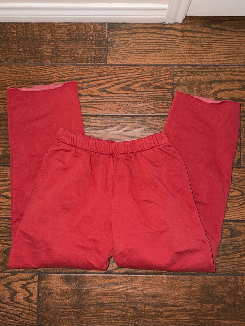 Brandy Melville Red Straight Leg Pants
